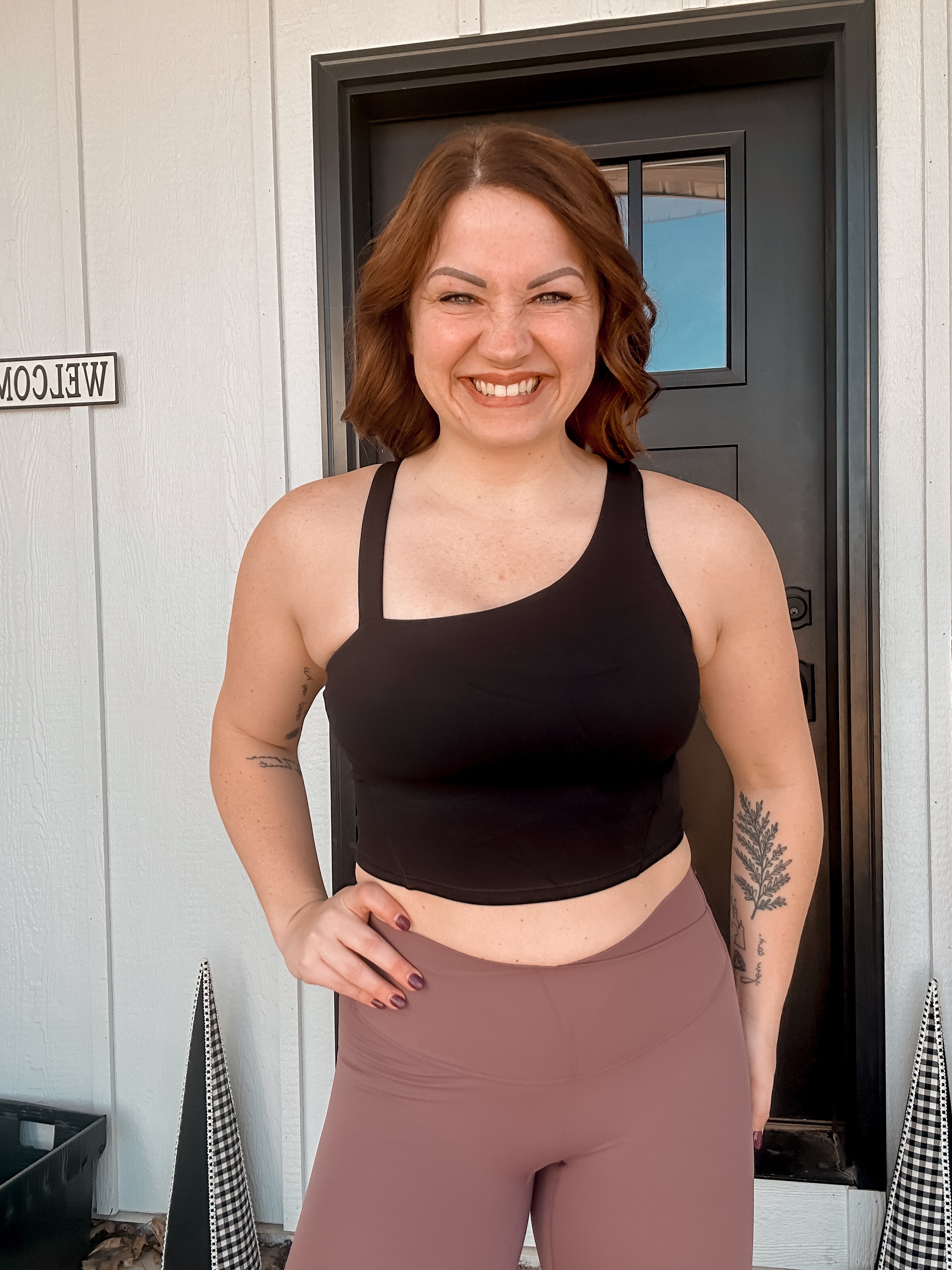 Kalina Longlined One Shoulder Strap Back Sports Bra